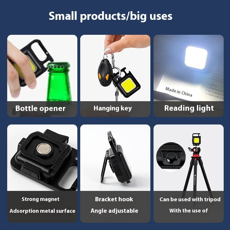 🔥 Mini Keychain Flashlight – Rechargeable Magnetic LED Light